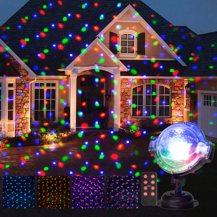 EAMBRITE Christmas Projector Lights with Remote Rotating Falling Snow Projector Show Moving Points Landscape Projection Lights for House Yard Garden Club Pub Outdoor Xmas Decorations