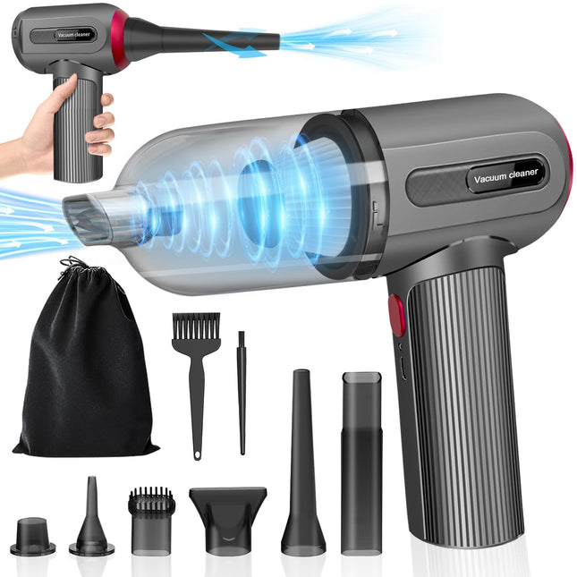 Cordless Car Vacuum Cleaner High Power, 9000Pa Wireless Handheld Car Vacuum Cleaner Rechargeable, Mini Portable Vacuum Cleaner, 3 In1 Dust Buster & Air Blower & Hand Pump, Dry Use For Car, Home