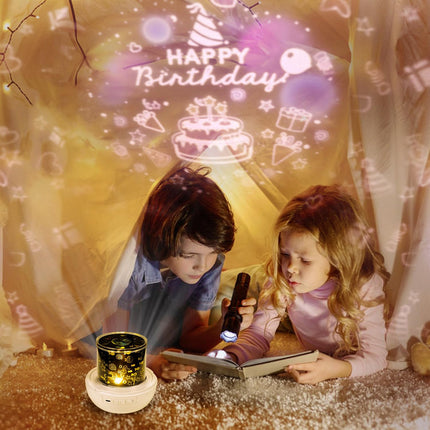 21 Sets of Films, Kids Night Light Projector for Bedroom, Ceiling, Baby Night Light Projector, Star Galaxy Projector with 360° Rotating for Kids Baby Girls, Birthday, Christmas, Nursery, Room Decor