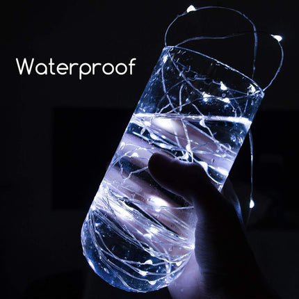2Pack Fairy Lights Plug in, 100 LEDs 33 Feet Firefly String Lights Waterproof Starry Lights Silver Wire for DIY Wreath Wedding Bedroom Indoor Outdoor Party Christmas Decorations, Pure White