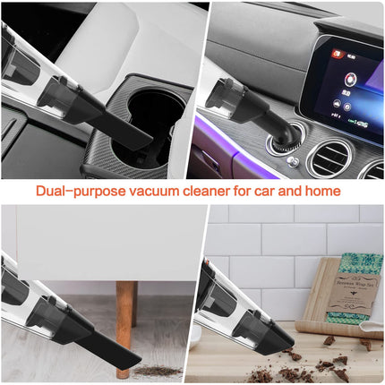 Hihhy Handheld Vacuum Cordless Car Vacuum Cleaner Rechargeable Lightweight Hand Held Small Portable Vac With Usbc Cable For Home, Car