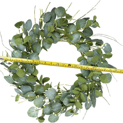 20inch Eucalyptus Wreaths for Front Door Spring and Summer Green Wreath with Berries Farmhouse Door Wreath Year Round Wreaths for Front Door Indoors