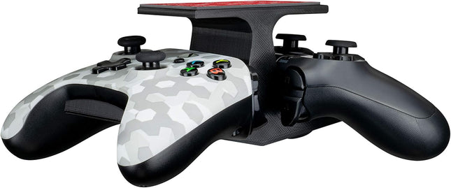 BRAINWAVZ [EOL] The Dock - Dual Game Controller Holder Under The Desk Mount for Xbox Series X, One, PS5, PS4, Switch, Streelseries, PC Gamepad & More, No Screws, Easy to Install, Black [EOL]