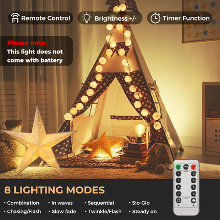 24 Inch Paper Star Lantern with 8 Mode 60 LEDs Firework Fairy Lights, 5 Points Paper Star Lantern Foldable, Hollow Out Star Hanging Decoration for Indoor Outdoor Room Wedding Christmas - 2 Pack