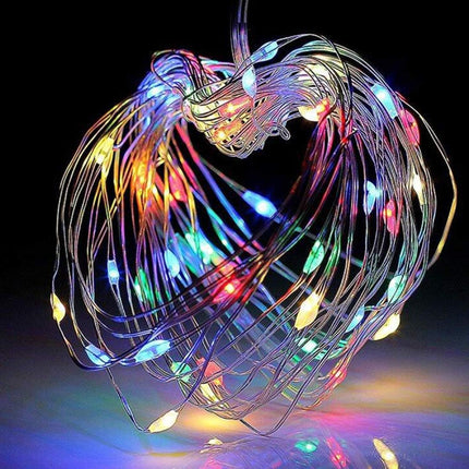 2 Pack Sound Activated Music String Lights,32.8ft 100LEDs 12 Modes Waterproof Copper Wire Multicolor AA Battery Powered String Lights with Remote Control for Bars,Parties,Christmas,Wedding Dance.