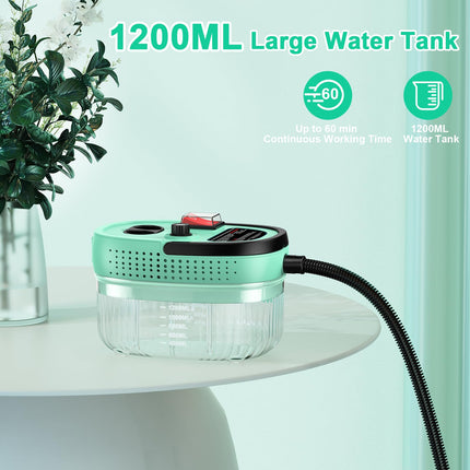 Steam Cleaner, 1200Ml High Pressure Steamer For Cleaning Handheld Steam Cleaner For Home,Hightemperature Steamer Cleaner For Car,Upholstery,Kitchen, Bathroom, Carpet，Grout And Tilemint