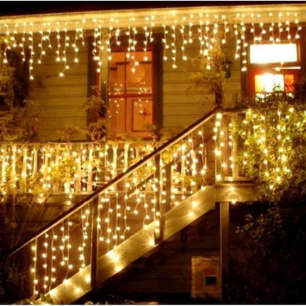 Lainin 3.5M/11ft 96 LED Warm White Linkable Fairy Curtain String Light with 8 Modes Memory Functional Controller for Indoor/Outdoor/Patio/Wedding/Christmas Decor
