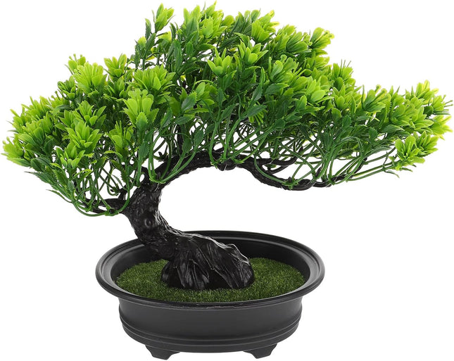 Artificial Bonsai Tree Artificial Flower Pine Tree Plant Christmas Party Decoration Bonsai Home Décor Fake Plants for Wall Farmhouse Room Décor 12.59x9.44 Green Fake Bonsai Fake Tree