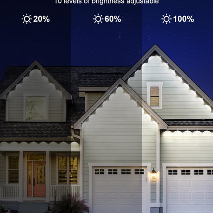 REYLAX Permanent Outdoor Lights for House, 50ft 30 RGBW LEDs Eaves Lights,Dimmable, Music Sync, IP68 Waterproof for Outdoor Decor, Daily and Holidays Accent Lighting, Work with APP & Remote Control