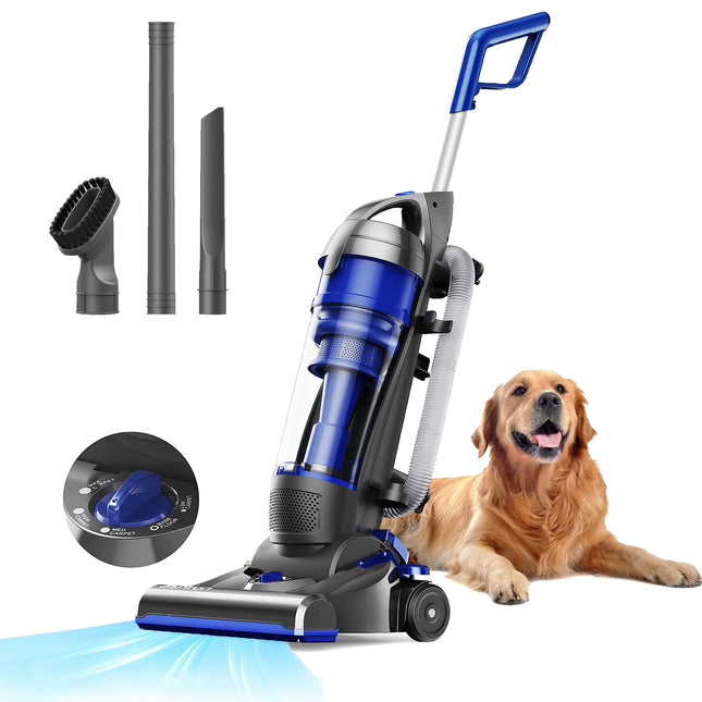 Upright Vacuum Cleaner, Aspiron 1200W 25Kpa 5Mode Bagless Vacuum Cleaner With Crevice Tool & Extension Wand,3L Dust Cup With Hepa Filter, Upright Vacuum For Carpet, Pet Hair,Hard Floor,Tile Particles