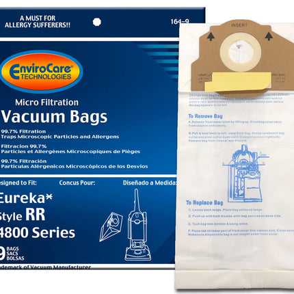 Envirocare Micro Filtration Vacuum Cleaner Dust Bags Made To Fit Eureka Style Rr Uprights 9 Pack