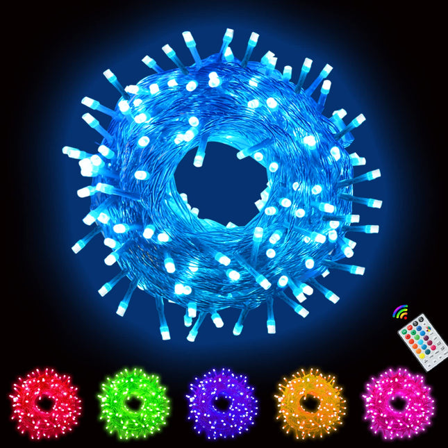 OYCBUZO 200 LED Color Changing Christmas Lights, Connectable Colorful String Lights with Remote, Waterproof Green Blue Purple Tree Lights Plug in for Indoor Outdoor Halloween Xmas Party Wedding Decor