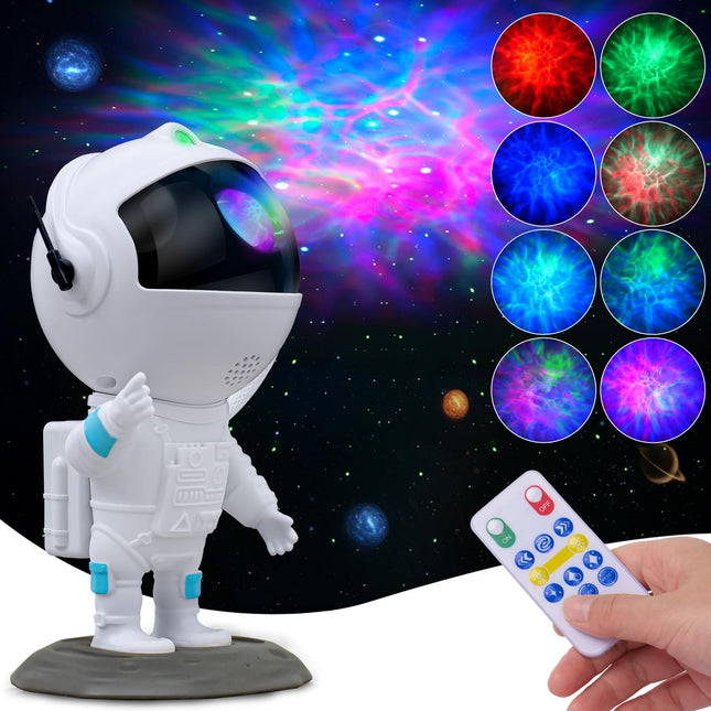 Astronaut Galaxy Projector, Star Projector, Astronaut Light Projector with 8 Colors LED Nebula, Starry Night Light Projector with Remote, Kids Room Decor, s for Kids, Friends, Birthday Game Party