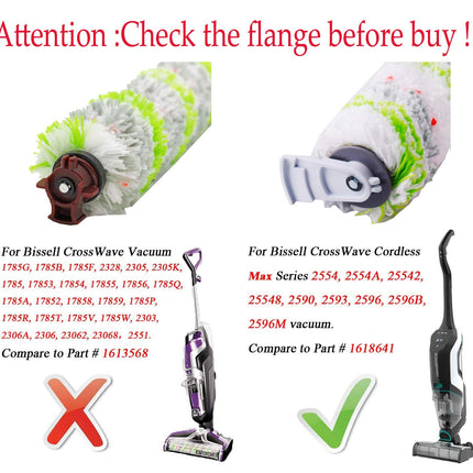 Parts For Bissell Crosswave Max 2554 2554A 2590 2593 2596 And Hydrosteam 35151 3515 35152 3513 3518 3Brush Rolls 2788 And 3 Pack Filters 1866,1618641,1608684