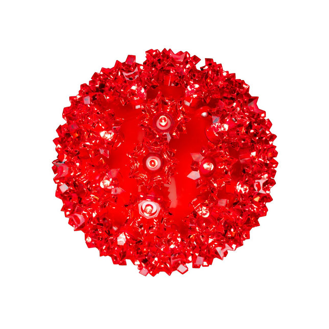 Novelty Lights Outdoor 50 LED Light Sphere, Hanging Tree LED Starlight Sphere 6" Diameter and 5mm Wide Angle Brightness, Outdoor Gazebo Lights Hanging Decor from Ceiling (Red)