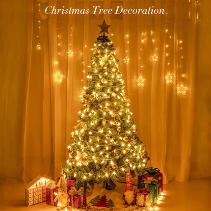 Star String Lights Battery Operated Waterproof 40 LED 20 FT Star Fairy String Lights with Remote Control for Home, Party, Christmas, Wedding, Garden Decoration, Warm White