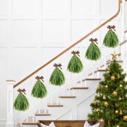 100 Pcs Christmas Norfolk Pine Branches, Christmas Greenery Stems, Artificial Pine Branches DIY Crafts Faux for Xmas Wreath Garland Indoor Outdoor Home Kitchen Garden Holiday Accessories Decor