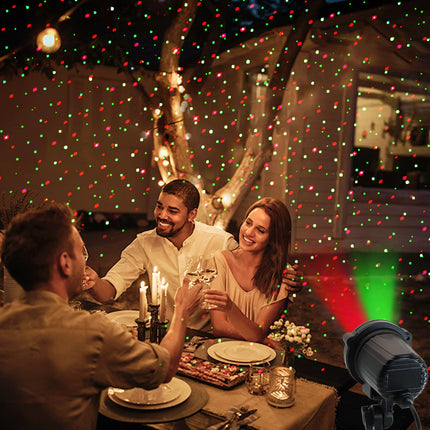 Christmas Laser Lights Outdoor,Red and Green Moving Outdoor Laser Light, Waterproof Garden House Decoration Laser Christmas Lights