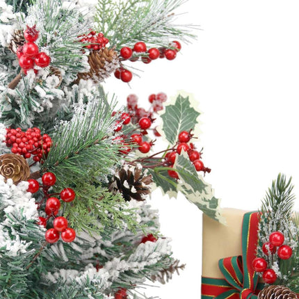 20 Pack Artificial Christmas Tree Picks Assorted Christmas Sprigs Snowy Red Berry Pine Picks Spray with Pinecones Apples Holly Berries Leaves for Toppers Wreath Garland Winter Holiday Déco