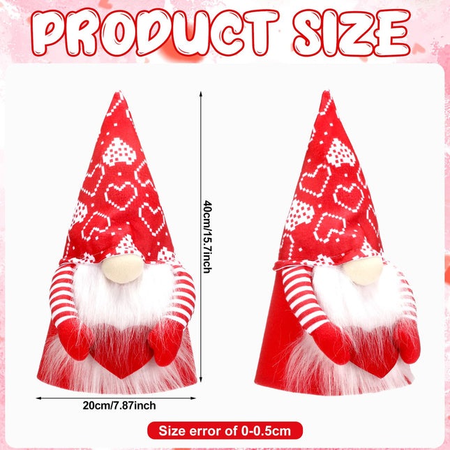 Valentine's Day Gnome Tree Topper with Top Hat Tree Topper Gnome Tomte Tree Ornament Treetop Christmas Tree for Valentine's Day Wedding Holiday Party Supplies Home Decorative Party