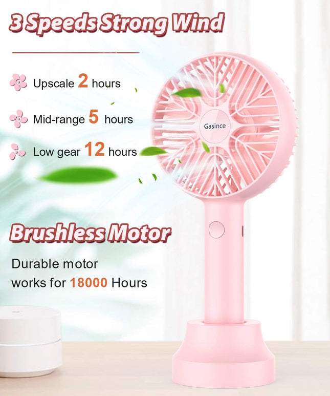 Handheld Fan Mini Fan,Small Personal Portable Fan, Usb Desk Fan,Rechargeable Eyelash Fan For Makeup,813Hours Operated Small Makeu