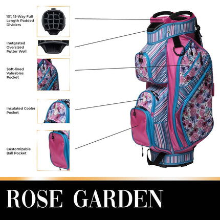 Glove It Glove It Ladies’ Golf Bag - Lightweight, Nylon Cart Bag with 14 Dividers, Putter Well, Rain Hood & 9 Easy-Access Pockets