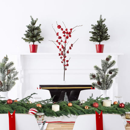Christmas Norfolk Pine Garland - 6ft Artificial Pine Greenery Garlands, Norfolk Pine Leaves Real Touch Garland for Christmas Holiday Mantle Fireplace Table Home Decor (6 feet)
