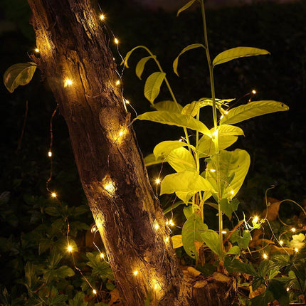 GDEALER 4 Pack 16.4 Feet 50 Led Fairy Lights Battery Operated with Remote Control Timer Waterproof Copper Wire Twinkle String Lights for Christmas Bedroom Indoor Outdoor Wedding Dorm Decor Warm White