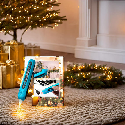 allsun Christmas Light String Tester Non Contact Voltage Finder Meter Light Bulb&Fuse Checker Gun 12-600 V AC Mini Light Repairing Tool, NOT Suitable LED Light String, Blue