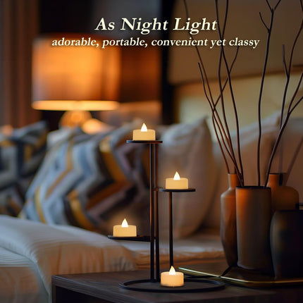 Amagic 30Pcs Flickering Flameless Tea Lights Battery Operated, 200+ Hours Long Lasting Electric Candle for Wedding Table Centerpiece, Home Decor, , Holiday Decor
