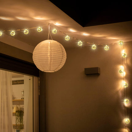 Nosiny 40 LED Disco Ball Mirror String Lights, Multicolor, Indoor/Outdoor, 3m/9.84ft per piece