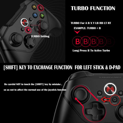 Asura 2 Pro PC Game Controller Wireless Gamepad Hall Effect Trigger Joystick For Windows 7 8 10 11,Android TV,Steam,Tesla,Simulator,with Programmable M Buttons (Black)