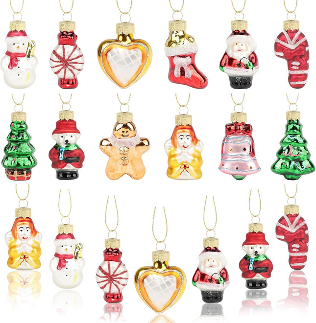 12PCS Glass Christmas Ornaments for Christmas Tree Vintage Christmas Hanging Ornaments for Tree Wreaths Christmas Hanging Christmas Decor for Home Xmas Winter Party