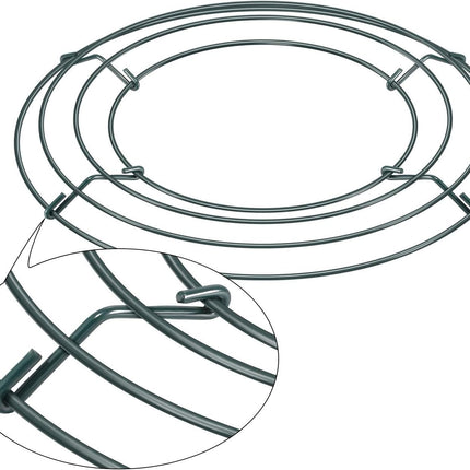 15 Pieces Metal Wire Wreath Frames Round Green Floral Wire Wreaths Flat Wire Wreath Making Rings Holiday Wire Wreath Forms for Christmas Year Valentine's Day Wreath Garland, 8 Inches
