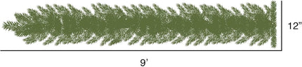 Vickerman 9' Long Mixed Country Pine Artificial Christmas Garland, Unlit - Faux Mixed Needle Christmas Garland - Indoor Seasonal Home Decor - Flexible Wire Spine
