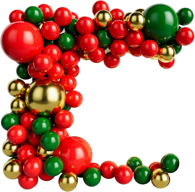 DIY Balloon Arch Kit Red Green and Gold Balloon Garland for Birthday Baby Shower Wedding Graduation Christmas Party Decoration