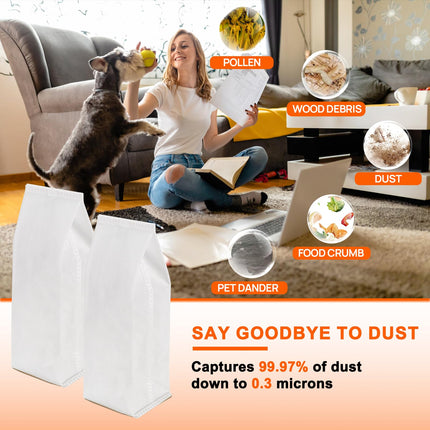 Ah10005 Type I Hepa Vacuum Cleaner Bags Fits For Hoover Platinum Canister Vacuum Ah10005 Uh30010Com Uh30010Ca Sh10000 And Models Platinum I, 6 Pack