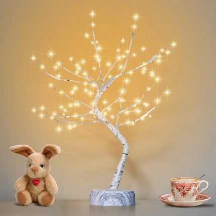 OTAVILEM Room Decor, 20" 108 LED Twinkling Tree Lamp, DIY Artificial Tree Lamp, Battery/USB Operated, Tabletop Bonsai Tree Light for Living Room Bedroom Christmas Home s House Decor