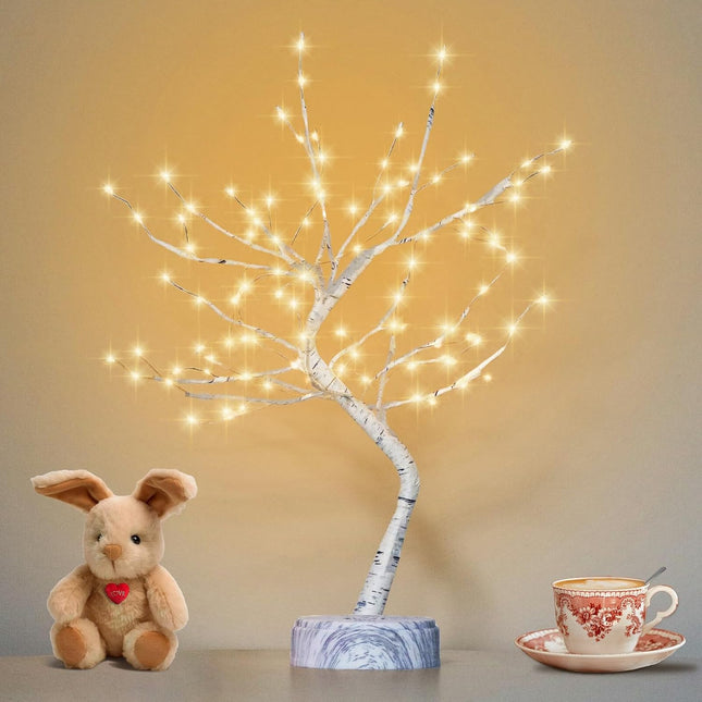 OTAVILEM Room Decor, 20" 108 LED Twinkling Tree Lamp, DIY Artificial Tree Lamp, Battery/USB Operated, Tabletop Bonsai Tree Light for Living Room Bedroom Christmas Home s House Decor