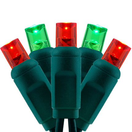 YULETIME Red & Green One-Piece 5MM LED Christmas Lights, Total 48 Feet 140 Count 2 Strands 24ft 70ct Waterproof Wide Angle String Light (Red & Green)
