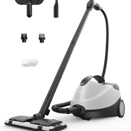 Aspiron Steam Cleaner Powerful Multipurpose Portable Heavy Duty Steamer For Carpets, Floors, Cars, Tiles, And Grout Cleaning With 70S Heat Up, 6M Power Cord Deep Continuous Ondemand Steamer For Home