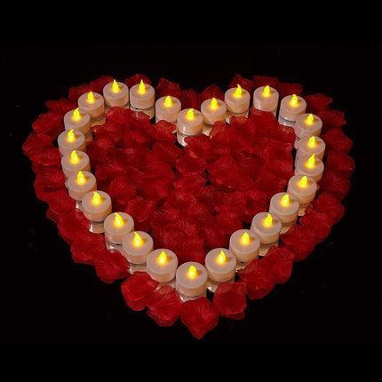 Battery Tea Lights: 24 Pack LED Tea Lights Candles Realistic and Bright Flickering Holiday Operated Flameless LED Tea Light for Seasonal & Event Celebration Warm Yellow Lamp Battery Powered