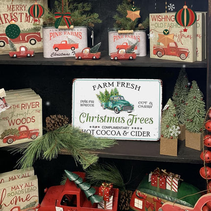 Farm Fresh Pine Fir Spruce Cut and Carry Christmas Trees Complimentary Hot Cocoa and Cider
