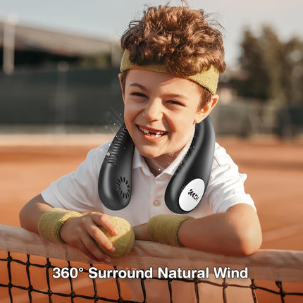 Kids Neck Fan, Portable Bladeless Fan For Kid 414Y Girls Boys, 2600Mah Usb Personal Mini Fan Cooling Fan For Travel/Camping/Study