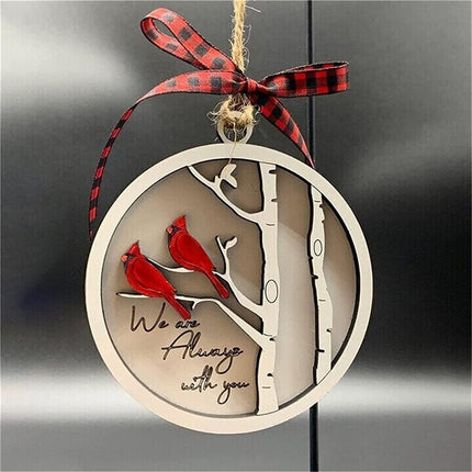 Cardinal Christmas Tree Ornaments,Red Cardinals Memorial ,It's a Visitor from Heaven,I am Always with You in Memory of Loved One Christmas Ornaments,Cardinal Bird Tree Topper Decorations (b)