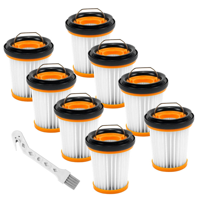 Atxkxe Wv201 Filter For Shark Wandvac Ion W1 S87 Cordless Handheld Vacuum Wv200, Wv201, Wv205, Wv220, Compare To Part Xhfwv200, 8 Pack Filters And 1 Clean Brush