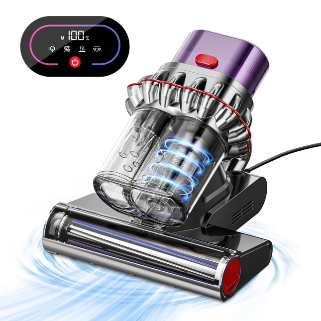 Bed Vacuum Cleaner, Mattress Vacuum Cleaner With Uv & Ultrasonic, High Heating Tech, Smart Dust Sensor, 15Kpa Handheld Vacuum Cleaner For Pet Hair, Mattress, Dust