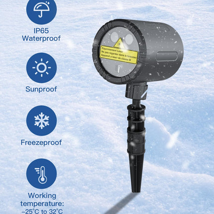 Christmas Light Projector Outdoor Christmas Pattern Holiday Projector Remote Control IP65 Waterproof Landscape Decoration Applicable Wall Garden House Christmas Night Party Favours