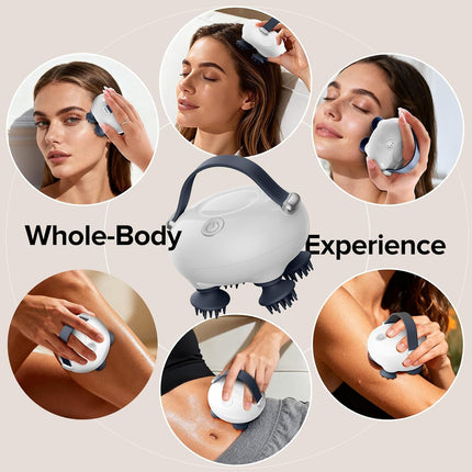 IOOKNA Scalp Massager, Head Massager Scalp with Tangle-Resistant Design, Portable Head Massager, Hair Massagers with 12 Massage Heads, 3 Modes, Mothers Day Gifts, Father Day Gifts for Mom, Dad