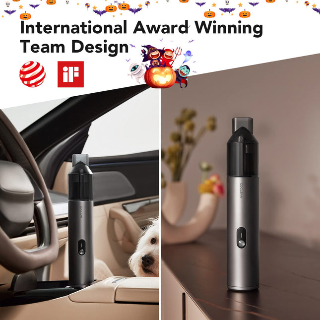 Coclean Super Lightweight Handheld Vacuum Cleaner, Integrating Suction And Blowing In One, 12000Pa Strong Suction, Runtime Up To 25Min, Typec Charging For Home And Car Clean
